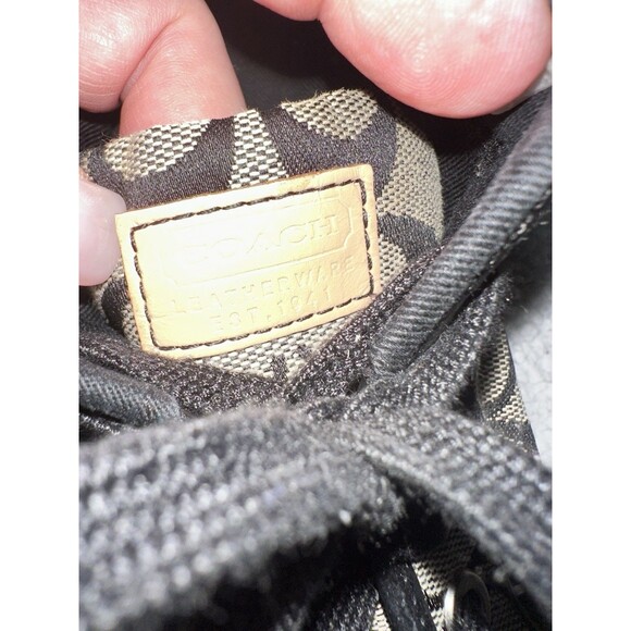 Coach Barrett Signature Logo Women's Sneakers Size 8.5b Black Gray Low Top - Picture 8 of 9